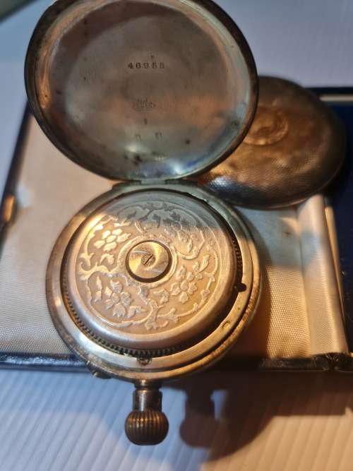 vintage pocket watch  .935 silver